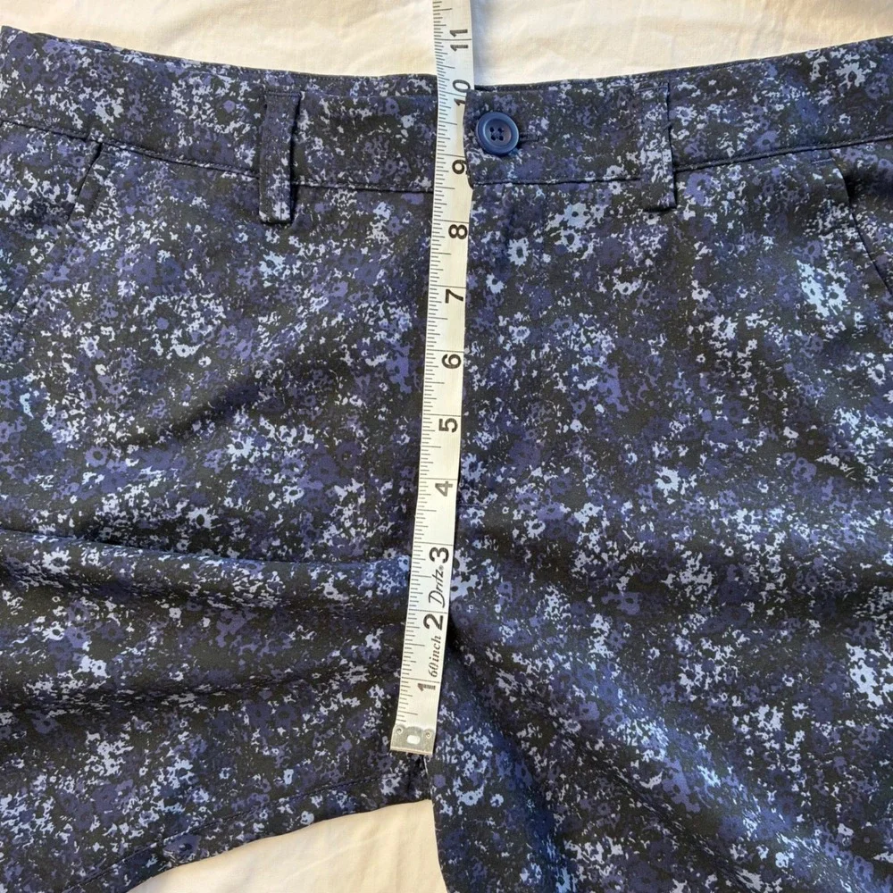 Under Armour Boys Drive Blue Splatter Print Golf Shorts Activewear Sz Lg
